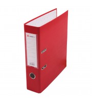 Папка-регистратор Lamark 80 мм красный, металл. окантовка, карман