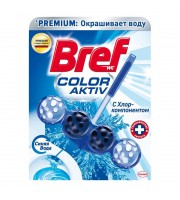 Блок гигиенический для унитаза Bref Color Aktiv с хлор-компонентом 50 г