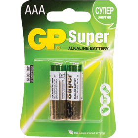 Батарейка AAA/286/LR03 GP Super, алкалин., 2шт.