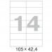 Этикетки самоклеящиеся Promega label 105х42,4 мм 14 штук на листе белые (100 листов в упаковке)