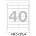 Этикетки самоклеящиеся Promega label basic 48.5х25.4 мм A4 40 штук на листе белые (50 листов в упак ...