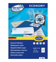 Этикетки самоклеящиеся Europe (ELA011-18) 70x37,1 мм 24 штуки на листе белые (18 листов в упаковке) ...