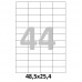 Этикетки самоклеящиеся Promega label basic 48.5x25.4 мм A4 44 штуки на листе белые (100 листов в уп ...