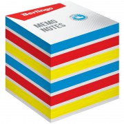 Блок для записи на склейке Berlingo "Rainbow", 8*8*8см, цветной, пастель