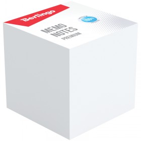 Блок для записей 90х90х90мм, белый, BERLINGO "Premium"
