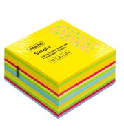 Стикеры Attache Simple 76х76 мм Мармелад неоновые 6 цветов (1 блок, 400 листов)