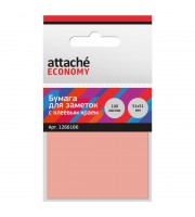 Стикеры Attache Economy 51x51 мм неоновый розовый (1 блок, 100 листов)