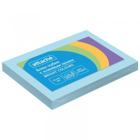 Стикеры Attache Simple 76х51 мм пастельные голубые (1 блок,100 листов)
