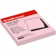 Листки с клейкой полосой 75х75мм ERICH KRAUSE, 100л, розовый