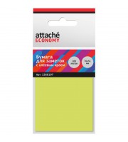 Стикеры Attache Economy 76x51 мм неоновый желтый (1 блок, 100 листов)