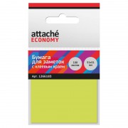 Стикеры Attache Economy 51x51 мм неоновый желтый (1 блок, 100 листов)