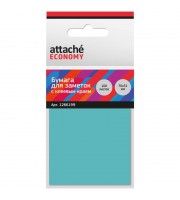 Стикеры Attache Economy 76x51 мм неоновый синий (1 блок, 100 листов)