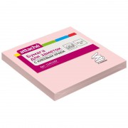 Стикеры Z-сложения Attache 76х76 мм пастельные розовые для диспенсера (1 блок, 100 листов)
