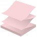 Стикеры Z-сложения Attache 76х76 мм пастельные розовые для диспенсера (1 блок, 100 листов)