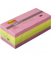 Стикеры Post-it Basic 38x51 мм неоновые 3 цвета (12 блоков по 100 листов)