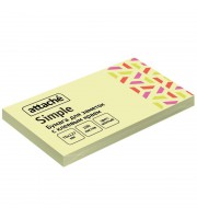 Стикеры Attache Simple 76х127 мм пастельные желтые (1 блок,100 листов)