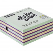 Стикеры Attache Selection Радуга 76х76 мм пастельные и неоновые 3 цвета (1 блок, 400 листов)