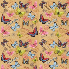 Бумага упаковочная крафт Троп.бабоч,в лист,100х70,немел,80 г/м2,44736
