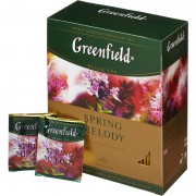Чай черный с чабрецом GREENFIELD Spring Melody, 100 пак.