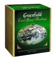 Чай GREENFIELD Earl Grey с бергамотом черный, 100пак.