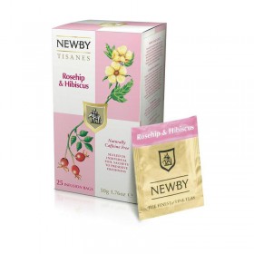 Чай Newby травяной шиповник и гибискус 25 пакетиков