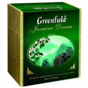 Чай GREENFIELD Jasmine Dream с жасмином зеленый, 100пак.