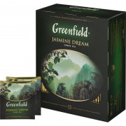 Чай Greenfield Jasmine Dream зеленый с жасмином 100 пакетиков