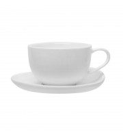 Чайная пара Tudor England Royal White фарфоровая белая чашка 240 мл/блюдце (артикул производителя TU9999-3)