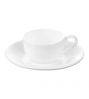 Кофейная пара Wilmax фарфоровая белая чашка 100 мл/блюдце (артикул производителя WL-993002)