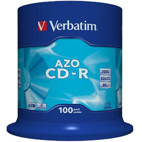 Диск CD-R VERBATIM Cake Box, 52х, 100шт