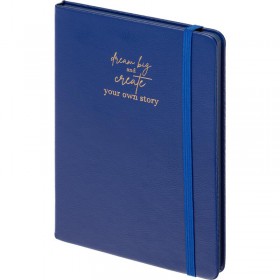 Ежедневник недатированный Attache Story искусственная кожа А5 136 листов синий (синий обрез, 140x20 ...