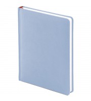 Ежедневник недатированный Attache Velvet искусственная кожа А6+ 136 листов голубой (110х155 мм)