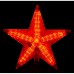 Верхушка на елку Звезда красная 30 красных мигающих led,20x20 см, 55086