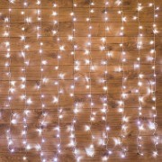 Гирлянда светодиодная Дождь 1,5x1 м, 96 LED, мерцание, Белый, 235-025