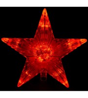 Верхушка на елку Звезда красная 10 красных led, 15x15 см, 220 v /20 55097