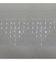 Гирлянда Айсикл (бахрома) LED 2.4х0.6м эфф мерцания 230В БЕЛЫЕ 255-036