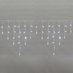 Гирлянда Айсикл (бахрома) LED 2.4х0.6м эфф мерцания 230В БЕЛЫЕ 255-036