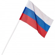 Флаг РФ с флагштоком 12х18 см