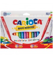 Фломастеры меняющие цвет/стираемые Carioca "Magic Markers", 18цв+2, 20 шт., картон, европодвес