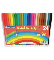 Фломастеры Centropen "Rainbow Kids", 24цв., трехгранные, смываемые, ПВХ