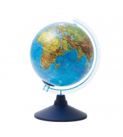 Глобус физико-политический Globen, 21см, с подсветкой от батареек на круглой подставке