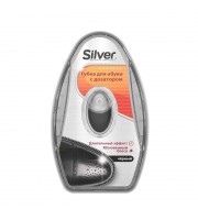 Губка-блеск для обуви с дозатором Silver черная (PS2007-01)