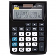 Калькулятор карманный Deli E1122 12-разрядный серый 119x86x29 мм