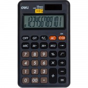 Калькулятор карманный Deli M120 12-разрядный серый 118x70х11 мм