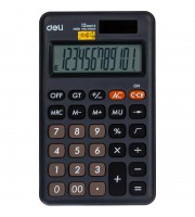 Калькулятор карманный Deli M120 12-разрядный серый 118x70х11 мм