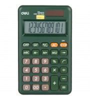 Калькулятор карманный Deli M120 12-разрядный зеленый 118x70х11 мм