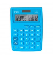 Калькулятор карманный Deli 1122 12-разрядный голубой 119x86x29 мм