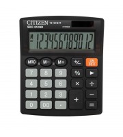 Калькулятор настольный Citizen SDC-812NR 12-разрядный черный 124x102x25 мм