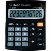 Калькулятор настольный 10 разрядов CITIZEN SDC-810BN, 100х125х34мм, черный
