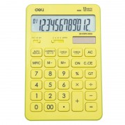 Калькулятор настольный Deli Touch EM01551 12-разрядный желтый 175х108х15 мм